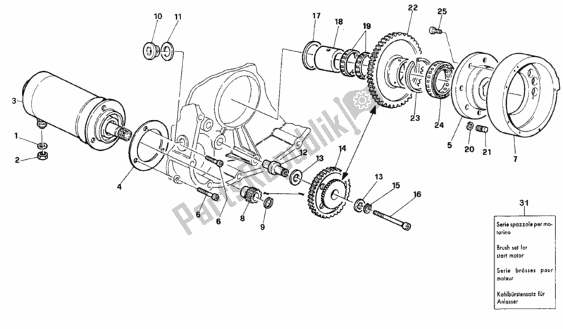 Todas as partes de Gerador - Motor De Partida do Ducati Paso 907 I. E. 1990